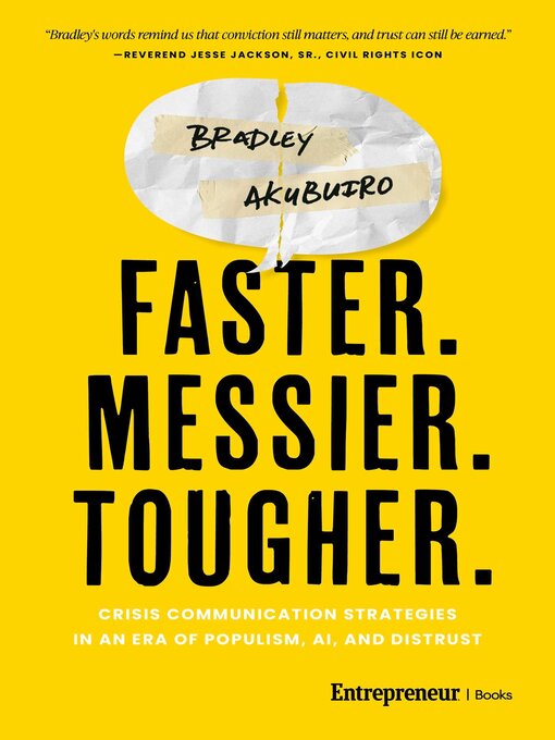 Cover image for Faster. Messier. Tougher.